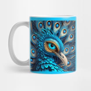 Realistic Image Peacock Bird Head Mug